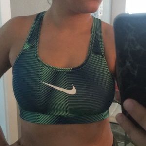 Nike green sports bra